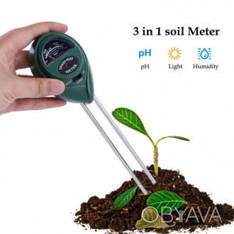 Измеритель влажности почвы, PH-метр, 3 в 1
 С помощью данного прибора Вы сможете. . фото 1