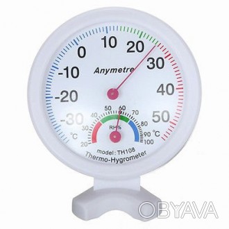 Гигрометр и термометр
 Прибор показывает температуру и влажность. Устанавливаетс. . фото 1