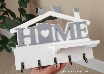 Ключница "Home" с полочкой. Миколаїв. фото 1 Ключница "Home" с полочкой. Миколаїв. фото 1