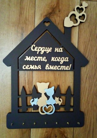 Настенная ключница четыре котика. Миколаїв. фото 1 Настенная ключница четыре котика. Миколаїв. фото 1