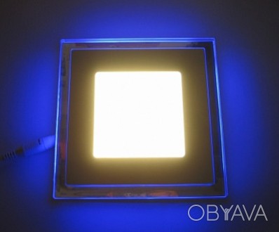 LED панель с синей подсветкой Потолочная светодиодная панель с дополнительной по. . фото 1