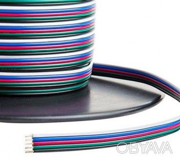 Пятижильный разноцветный плоский кабель с сечением 0,35мм2 применяют для монтажа. . фото 1