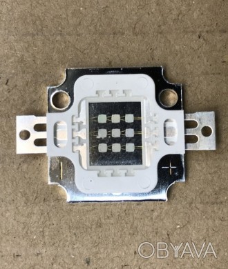 Светодиод матричный PREMIUM СОВ для прожектора SL-10 10W синий используется для . . фото 1