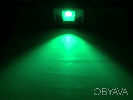 Корпус led прожектора зеленого свечения изготовлен из надежного алюминиевого спл. . фото 1