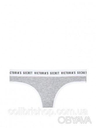 
VICTORIA’S SECRET 
Трусики с широким поясом и лого Victoria's Secret . Гладкие,. . фото 1