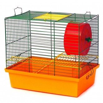 Клетка для грызунов "Хомяк 2"(330х230х290) краска коричневая. Ровно. фото 1 Клетка для грызунов "Хомяк 2"(330х230х290) краска коричневая. Ровно. фото 1