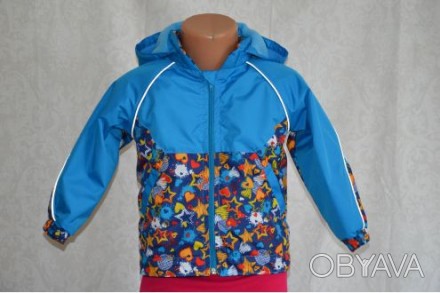 Детская курточка с капюшоном предлагается детям от 1 до 4 лет. Выполнена из двух. . фото 1