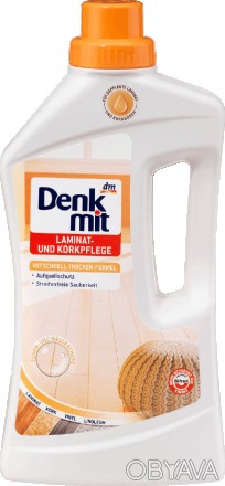 Средство жидкое для мытья полов из ламината Denkmit Laminatpflege und Korkpflege. . фото 1
