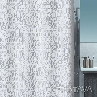 Шторка д/ванной polyester CREAMY 180х200 сріблястий_10.16276
	
	Текстильная штор. . фото 1
