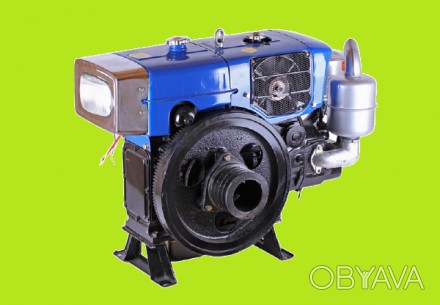 Одноцилиндровый дизельный двигатель ZH1105N (18 л. с.) с электростартером подход. . фото 1