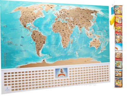 Скретч карта мира с флагами My Map Flags Edition (русский язык) в тубусе. Київ. фото 1 Скретч карта мира с флагами My Map Flags Edition (русский язык) в тубусе. Київ. фото 1