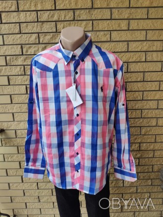 Рубашка мужская больших размеров коттоновая брендовая высокого качества реплика . . фото 1
