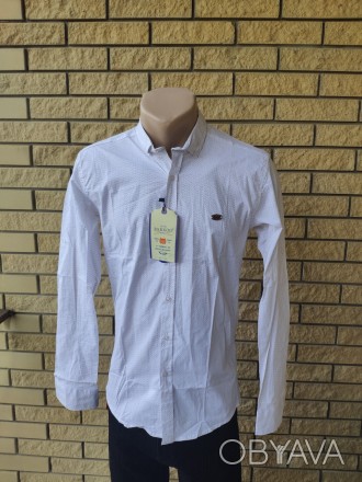 Рубашка мужская коттоновая стрейчевая брендовая высокого качества BARCOD, Турция. . фото 1