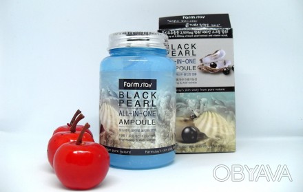 Ампульная сыворотка с экстрактом черного жемчуга FarmStay Black Pearl All-in-one. . фото 1