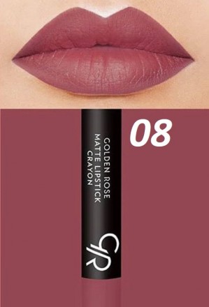 Матовая помада-карандаш для губ Golden Rose Matte Lipstick Crayon 8. Винница. фото 1 Матовая помада-карандаш для губ Golden Rose Matte Lipstick Crayon 8. Винница. фото 1