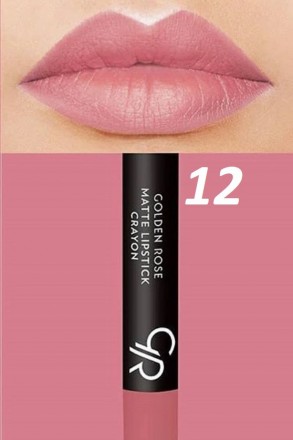 Матовая помада-карандаш для губ Golden Rose Matte Lipstick Crayon 12. Винница. фото 1 Матовая помада-карандаш для губ Golden Rose Matte Lipstick Crayon 12. Винница. фото 1