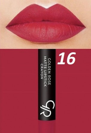 Матовая помада-карандаш для губ Golden Rose Matte Lipstick Crayon 16. Винница. фото 1 Матовая помада-карандаш для губ Golden Rose Matte Lipstick Crayon 16. Винница. фото 1