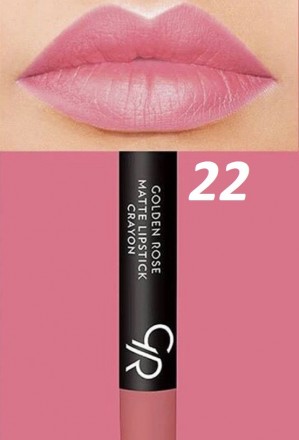 Матовая помада-карандаш для губ Golden Rose Matte Lipstick Crayon 22. Винница. фото 1 Матовая помада-карандаш для губ Golden Rose Matte Lipstick Crayon 22. Винница. фото 1