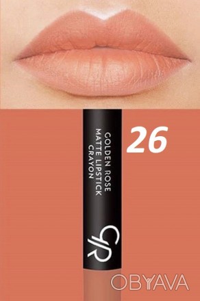 Golden Rose Matte Lipstick Crayon – матовая помада-карандаш бархатистых оттенков. . фото 1