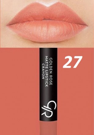 Матовая помада-карандаш для губ Golden Rose Matte Lipstick Crayon 27. Винница. фото 1 Матовая помада-карандаш для губ Golden Rose Matte Lipstick Crayon 27. Винница. фото 1