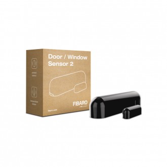 Датчик открытия двери/окна и температуры FIBARO Door/Window Sensor 2 (black) чер. Днепр. фото 1