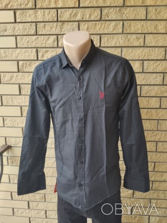 Рубашка мужская коттоновая брендовая высокого качества U.S. POLO, Турция, 100% к. . фото 1