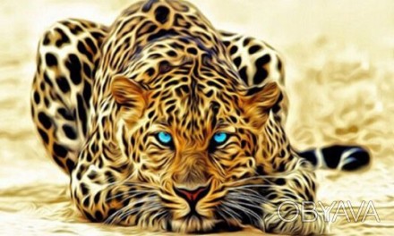Набор алмазной вышивки "Огненный леопард 2"
Общие характеристики: полная выкладк. . фото 1