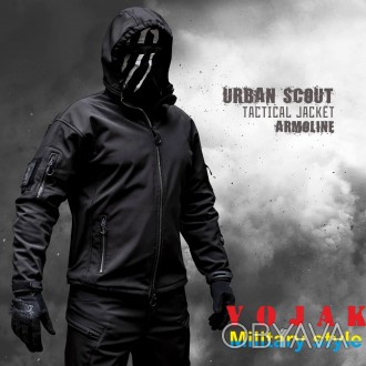 
Куртка "Urban scout" из утеплённого мембранного материала СОФТШЕЛЛ с капюшоном.. . фото 1