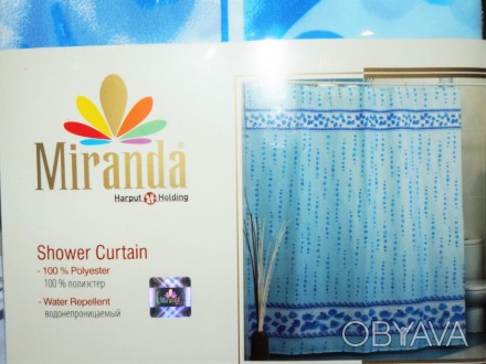 Шторка для ванной комнаты "Miranda" выполнена из высококачественного и плотного . . фото 1