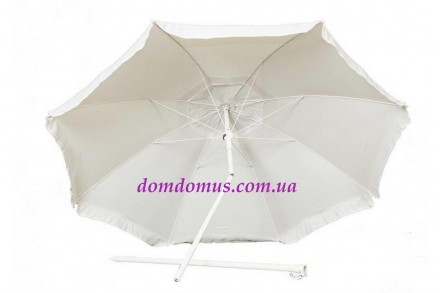 Зонт пляжный белый обеспечит комфортный отдых в знойную погоду. Производство Тур. . фото 3