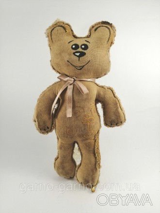 Медвежонок Пряничный с ключиком от сердца -Текстильная ароматная игрушка, сшитая. . фото 1