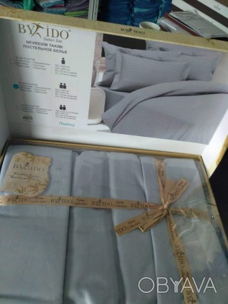 Постельное однотонное сатиновое белье турецкой торговой марки BY IDO прекрасного. . фото 1