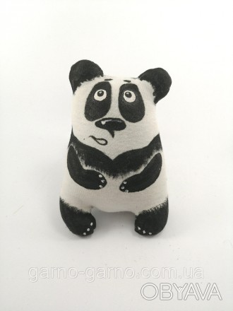 Панда медвежонок . Текстильная игрушка ручной работы создает атмосферу праздника. . фото 1