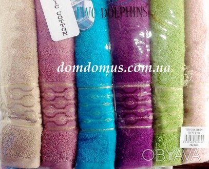 Махровое полотенце для ванной комнаты турецкой торговой марки TWO DOLPHINS изгот. . фото 1