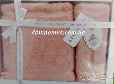 Подарочный набор полотенец Жаккард для ванной комнаты турецкой торговой марки Ph. . фото 1