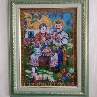 Картина вышитая бисером "Корали для кумы", Украинский сувенир.. Київ. фото 1 Картина вышитая бисером "Корали для кумы", Украинский сувенир.. Київ. фото 1