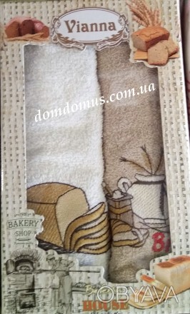 Комплект полотенец торговой марки Vianna в подарочной коробке. Махровые полотенц. . фото 1