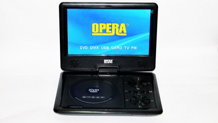 9,8" Портативный DVD плеер Opera аккумулятор TV тюнер USB  
Портативный TV. . фото 3