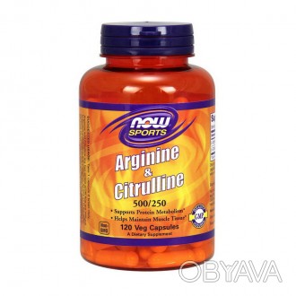 
 
В NOW Arginine and Citrulline 500/250 mg входят два компонента аргинин и цитр. . фото 1