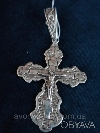 Срібний православний хрест. . фото 1