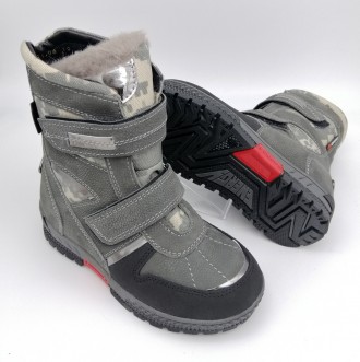
Зимние ботинки для мальчика, темно-серого цвета. Выполнены из натуральной кожи . . фото 8
