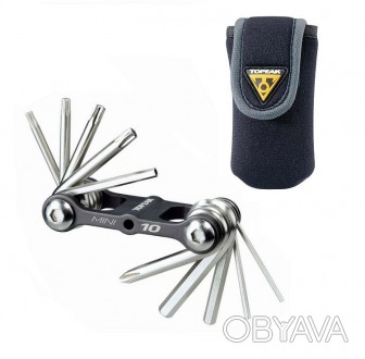 
Ключ складаний Topeak Mini 10 з чехлом- це набір складних ключів для ремонту і . . фото 1