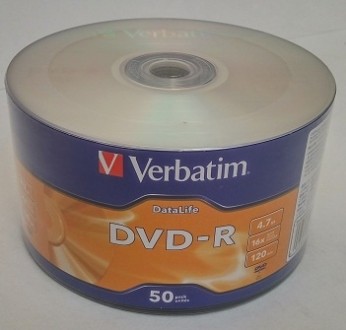 Наличие уточняйте..
Диск DVD-R Verbatim 4.7Gb 16X Wrap-box 50шт MATT SILVER про. . фото 5