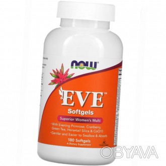 Витамины и минералы для женщин NOW Eve Foods 180 softgels
✅Только оригинальная п. . фото 1