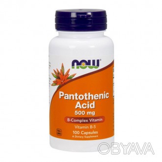 Описание NOW Pantothenice Acid 500 мг 
Now Pantothenic Acid 500 mg - помогает пр. . фото 1