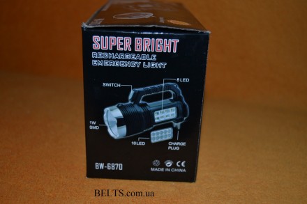 Ручной светодиодный фонарь Super Bright BW-6870. Киев. фото 1 Ручной светодиодный фонарь Super Bright BW-6870. Киев. фото 1