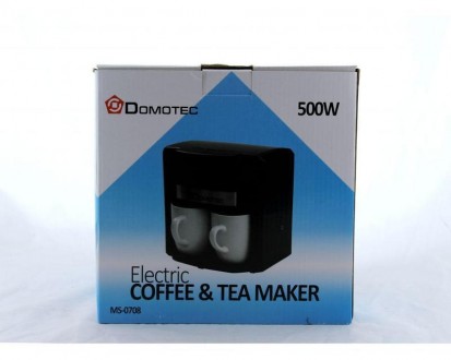 Электрическая кофеварка + 2 чашки DOMOTEC MS-0708. Київ. фото 1 Электрическая кофеварка + 2 чашки DOMOTEC MS-0708. Київ. фото 1