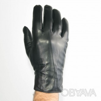 Купить мужские кожаные перчатки (лайка) с махровым утеплителем ― M13-3 в интерне. . фото 1