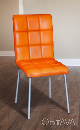 Комфортный обеденный стул на металлических ножках Аманда.
Обивка - кожзаменитель. . фото 1