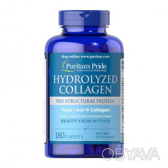 
 
Puritan's Pride Hydrolyzed Collagen 1000 mg – мощная концентрация коллагена, . . фото 1